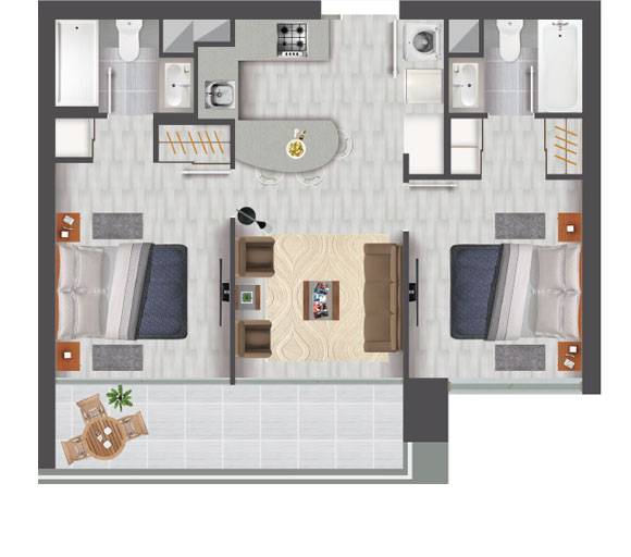 Planta departamento Tipo 3