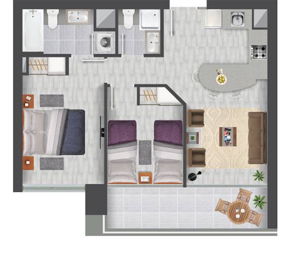 Planta departamento Tipo 2