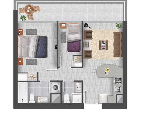 Planta departamento Tipo 5